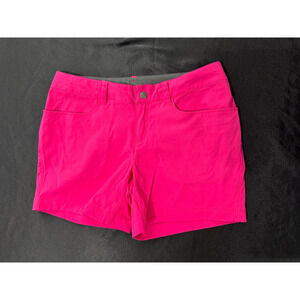 Womens Patagonia Outdoors Hiking Shorts Sz 4 Nylon Bright Pink w Cinch Waist